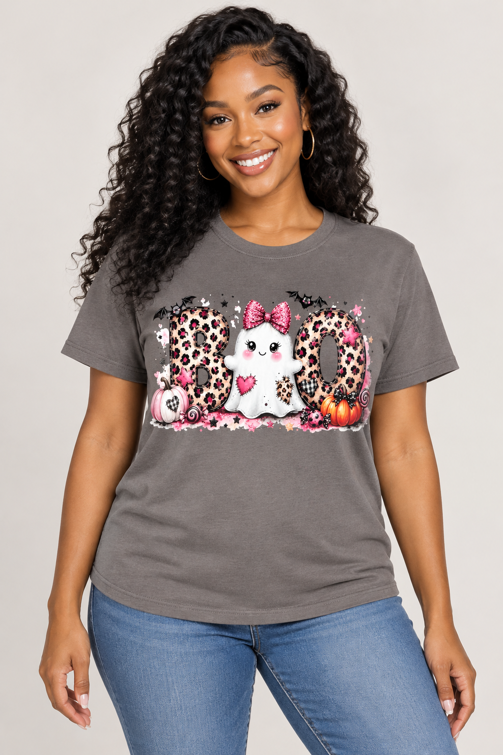 Boo Tee - Olive Grey