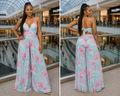 Palm Kiss Pleated Jumpsuit